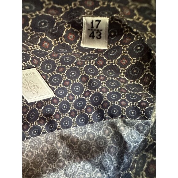 Eleventy Platinum Special Collection Men's Button-Up Shirt 100% Cotton Size 17/4 - Picture 3 of 7